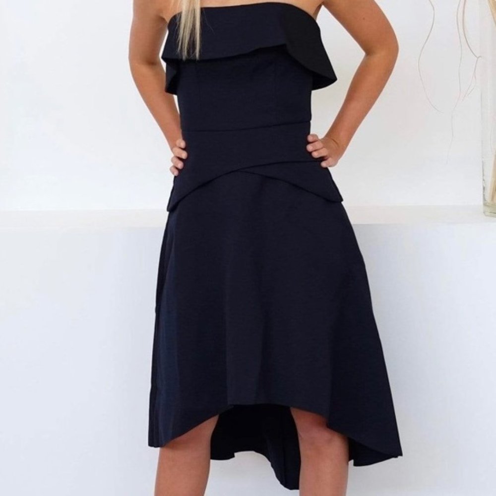 ELLIATT Navy Hilary Strapless Dress (Size S)